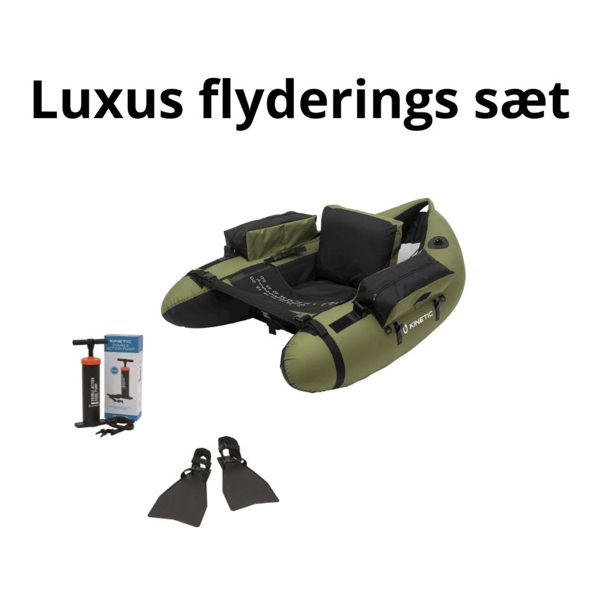 Kinetic Luxus Hunter Flyderings set med finner- 2 Pumper