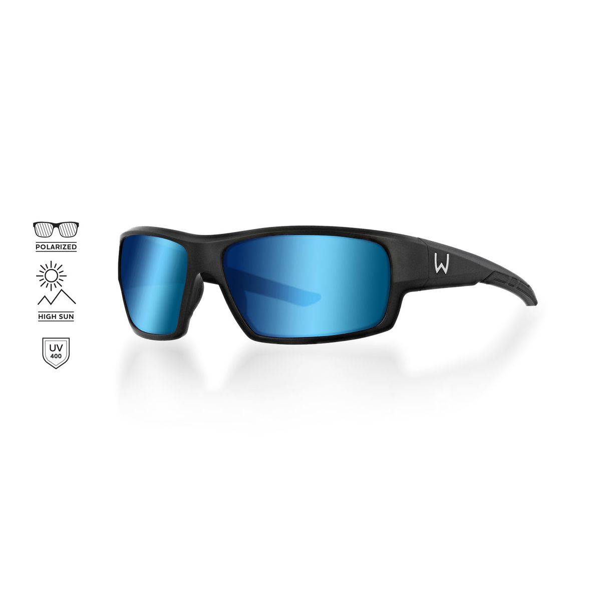 Westin W6 SPORT 10 Polarid Solbrille W6 SPORT 10 MATTE BLACK / BLUE