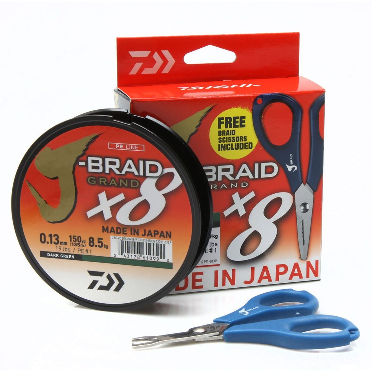 Daiwa Grand X8 135m Incl Fletline Saks 0,16mm 9,1kg