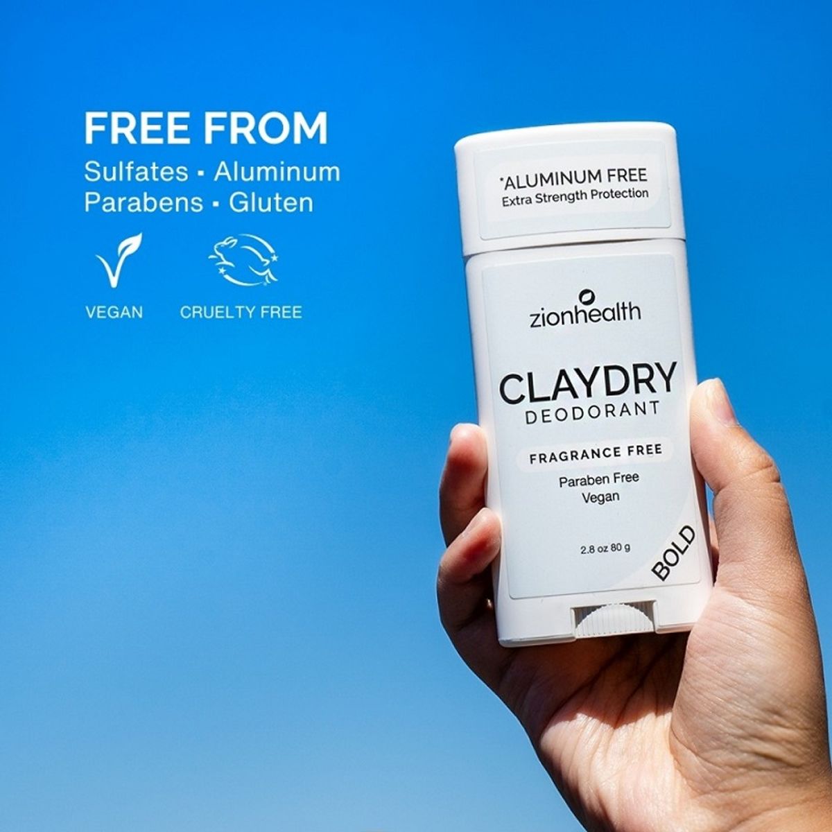 zionhealth - Bio Claydry deodorant - fragrance free