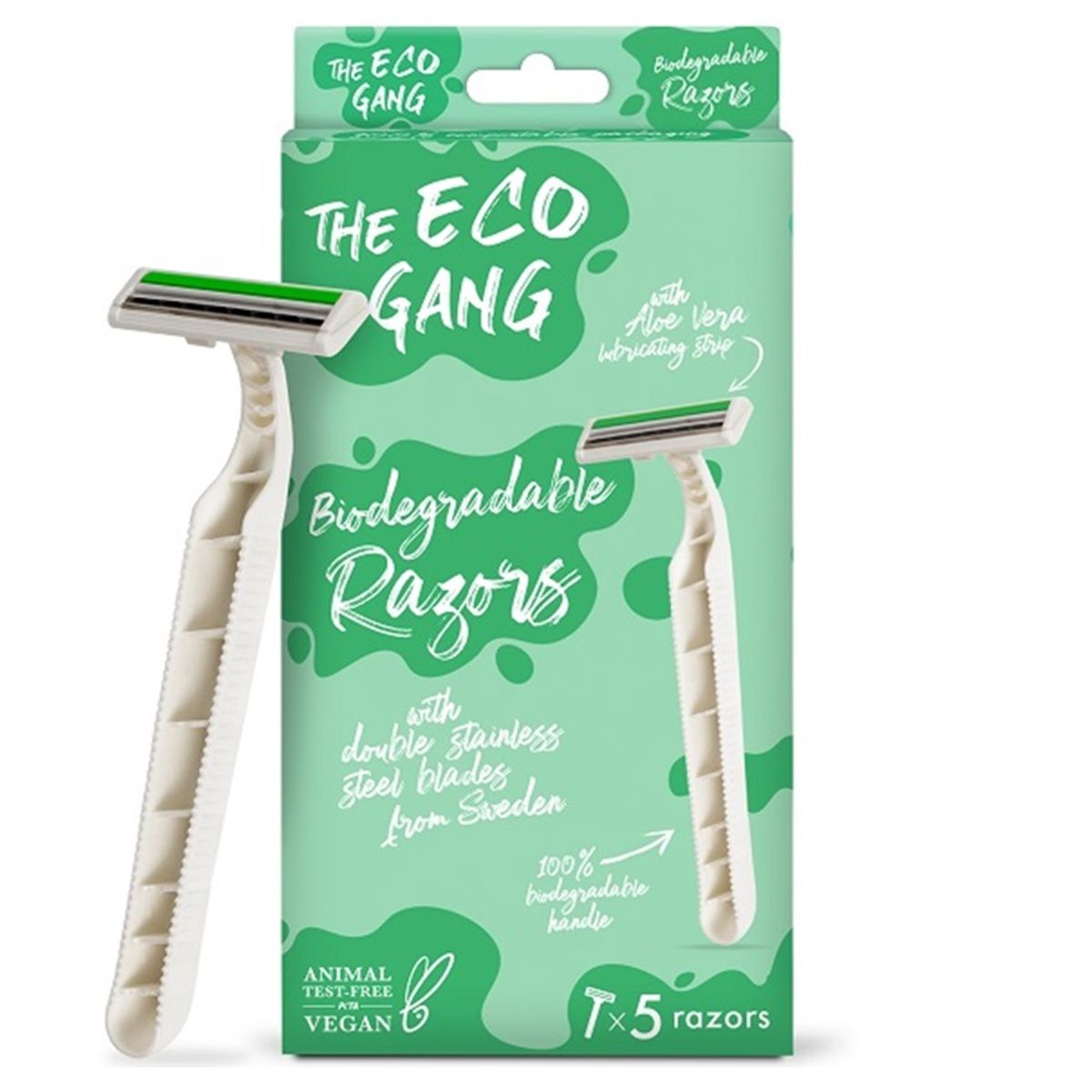 THE ECO GANG - 5-pak bionedbrydelige barberskraber