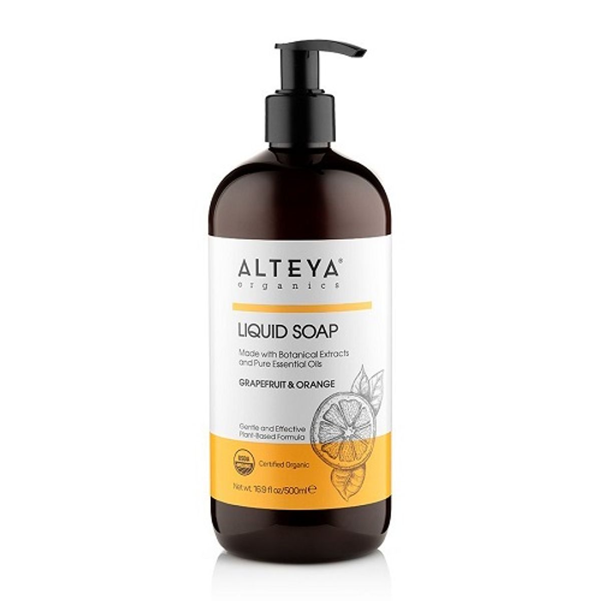 Alteya Organics - Økologisk Flydende Sæbe - Grapefruit & Orange 500ml