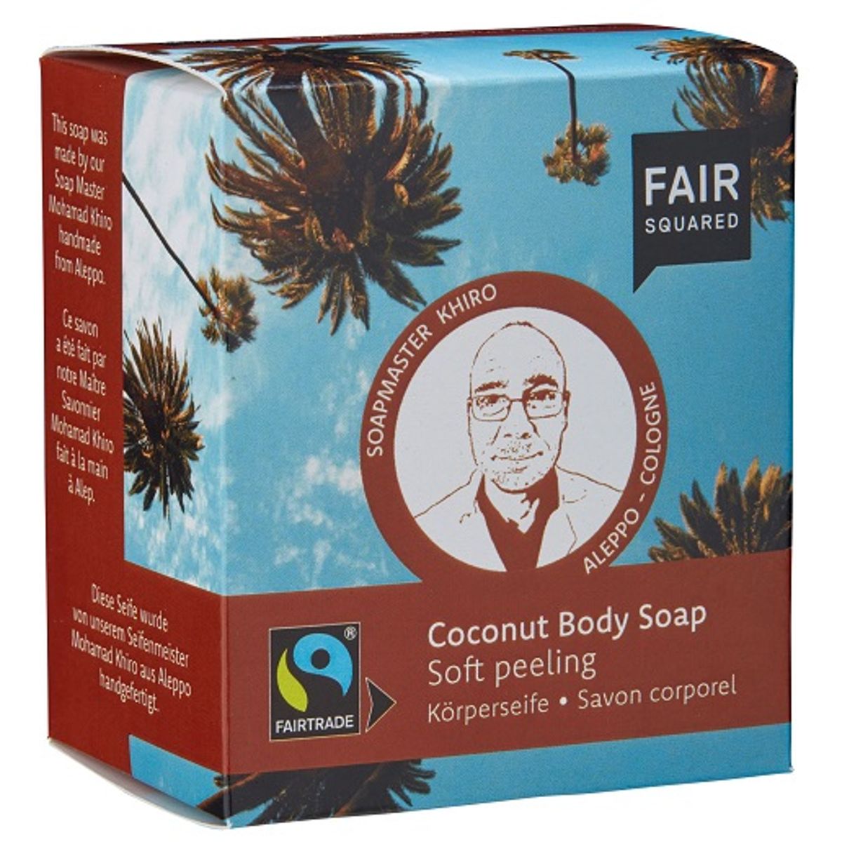 FAIR SQUARED - Økologisk Body Peeling Sæbebar