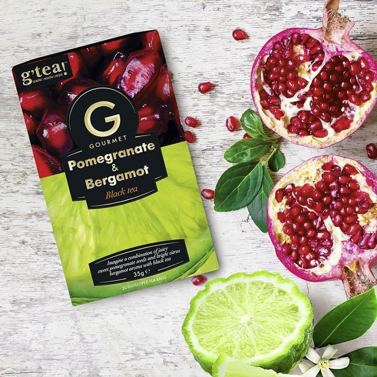 g'tea! - Gourmet Black Tea - Pomegranate & Bergamot