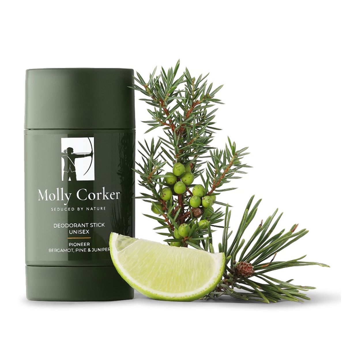 Molly Corker - Natural deodorant stick - Juniper | Bergamot | Pine - Pioneer