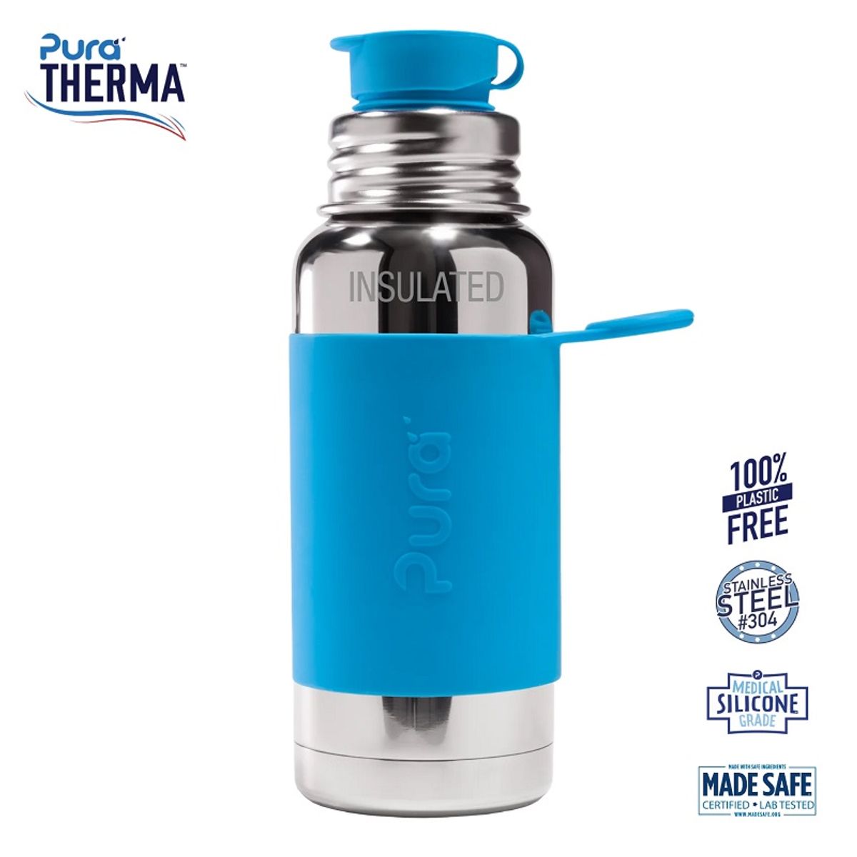 Pura® - Therma Sportsflaske Big Mouth® Aqua 475ml