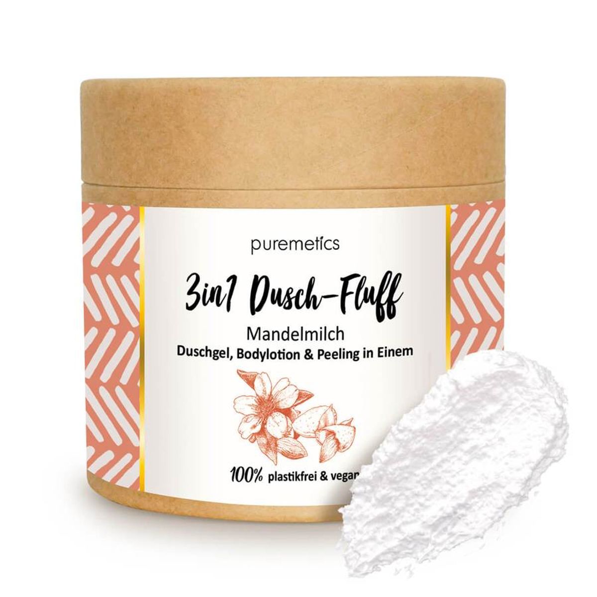 puremetics - 3in1 Dusch-Fluff - Mandel