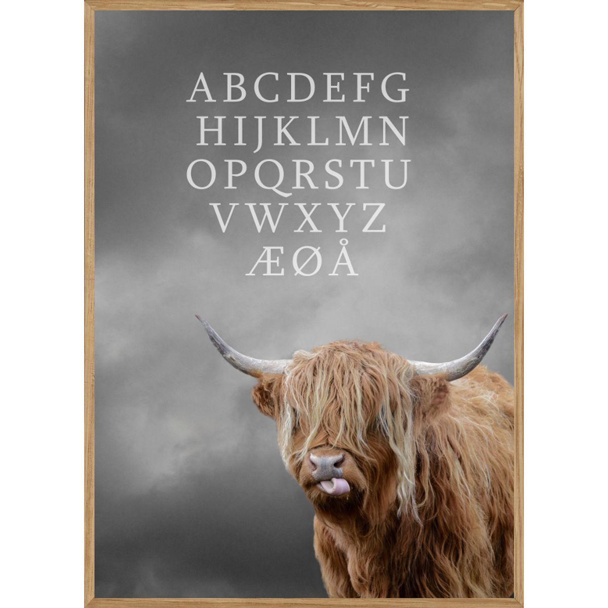 CATTLE ABC - BØRNEPLAKAT A4 ( 21 x 29,7cm) - BØRN > BØRNEPLAKATER - Living Nature