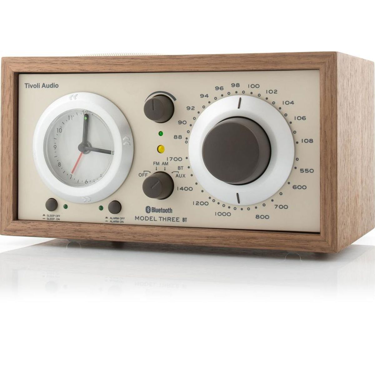 Tivoli Audio MODEL Three Minianlæg m. Bluetooth og USB (Valnød, Beige)