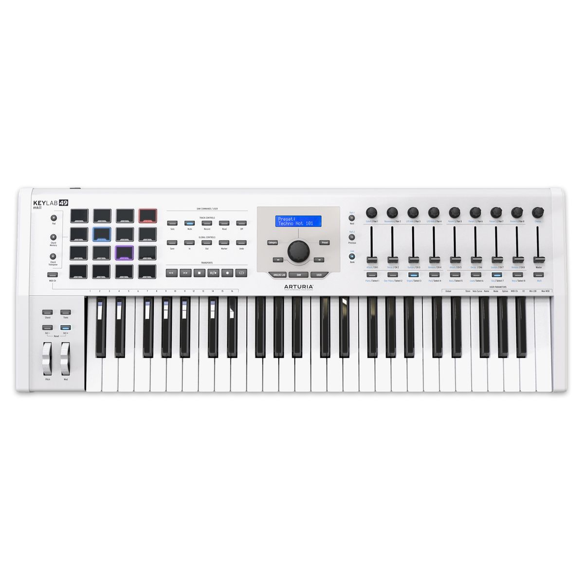 Arturia KeyLab 49 MKII MIDI-Keyboard (Hvid)