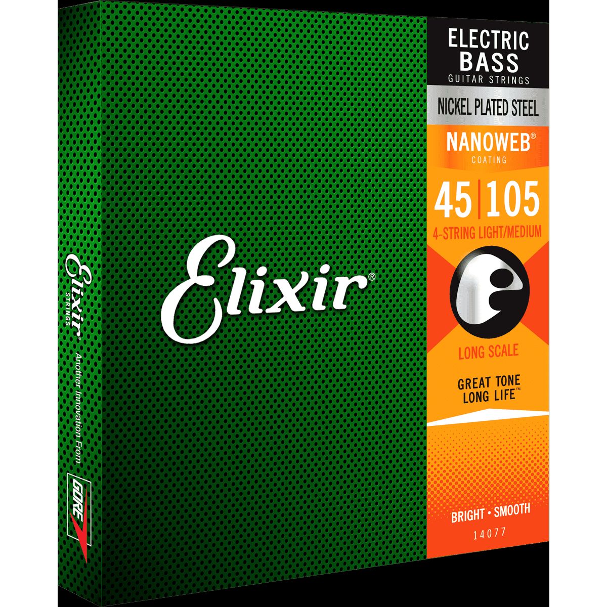 Elixir Nanoweb Nickel Basstrenge (Medium, 45-105)