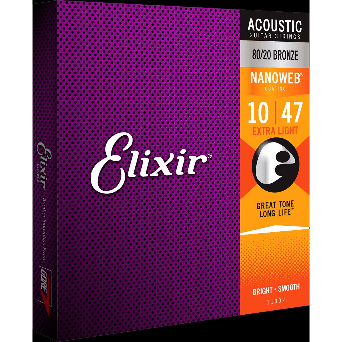 Elixir Nanoweb Bronze 80/20 Guitarstrenge (Extra Light, 10-47)