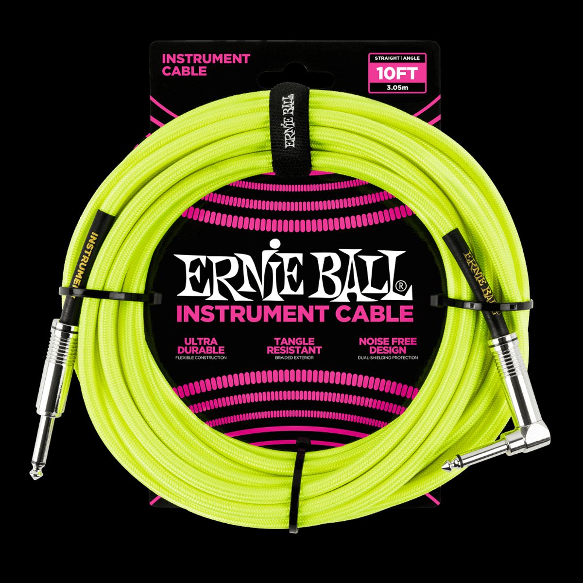 Ernie Ball 6080 Guitar Kabel (Gul, 3m)