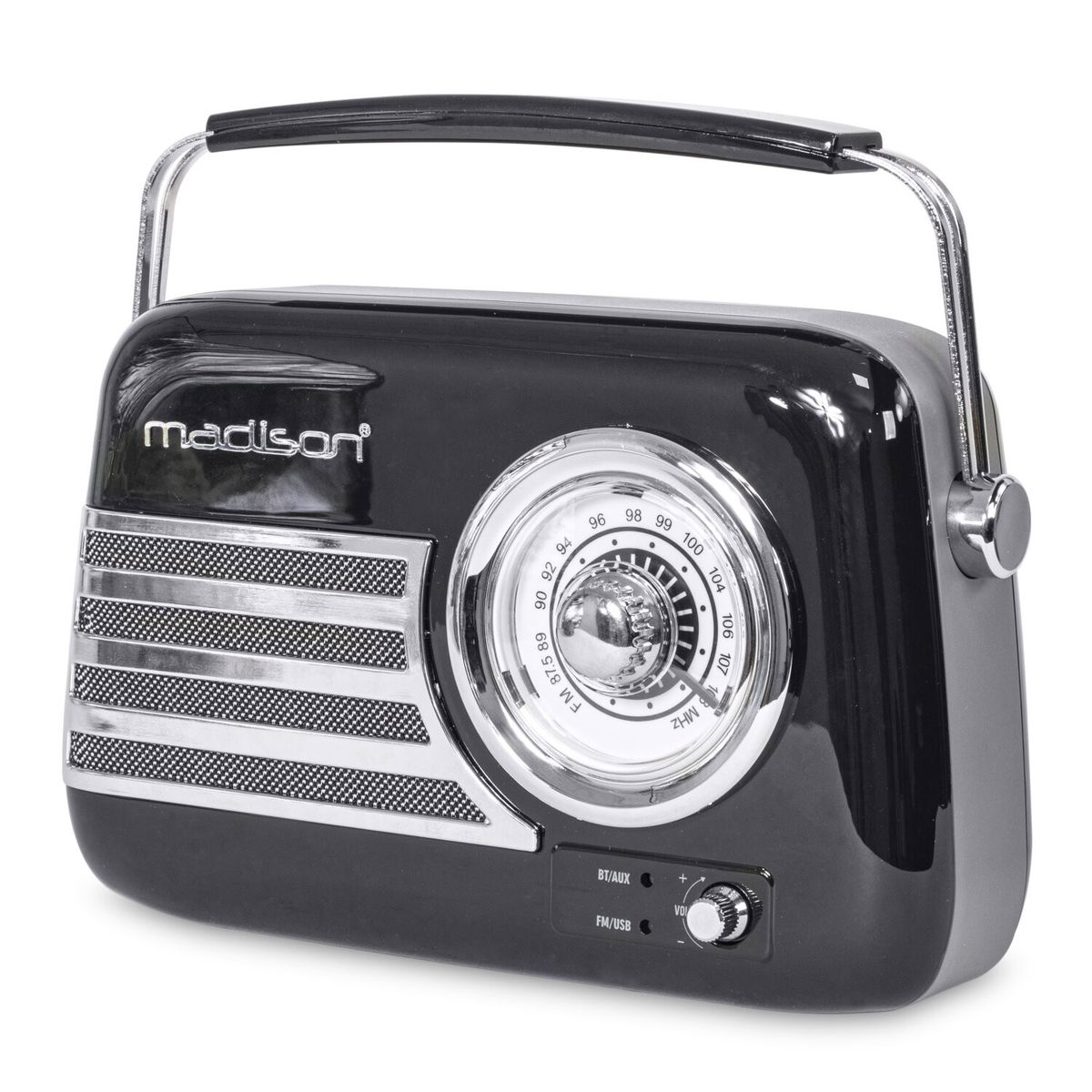 Madison Retro Radio m. Bluetooth og FM (Sort)