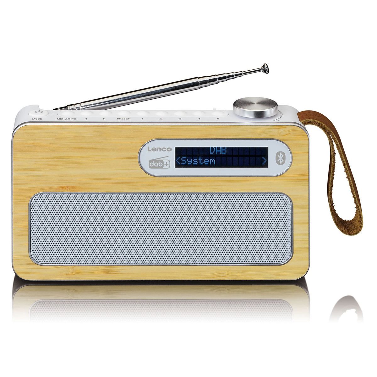 Lenco PDR-040 DAB+ Radio (Bambus/Hvid)