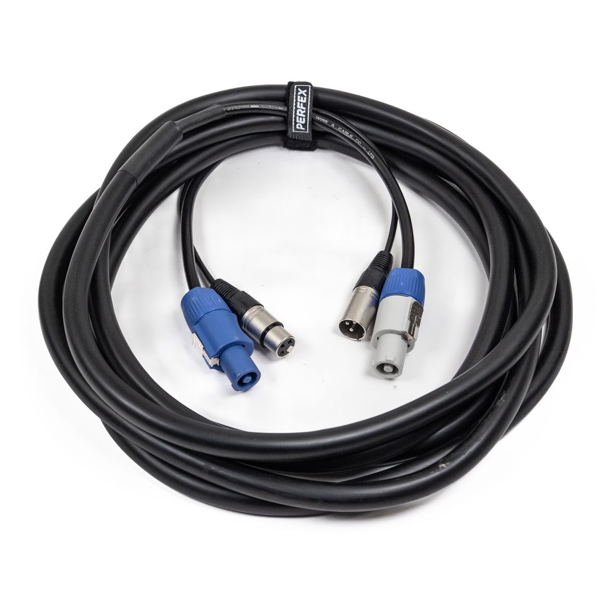 Perfex Powercon & XLR Multikabel (DMX, 20m)