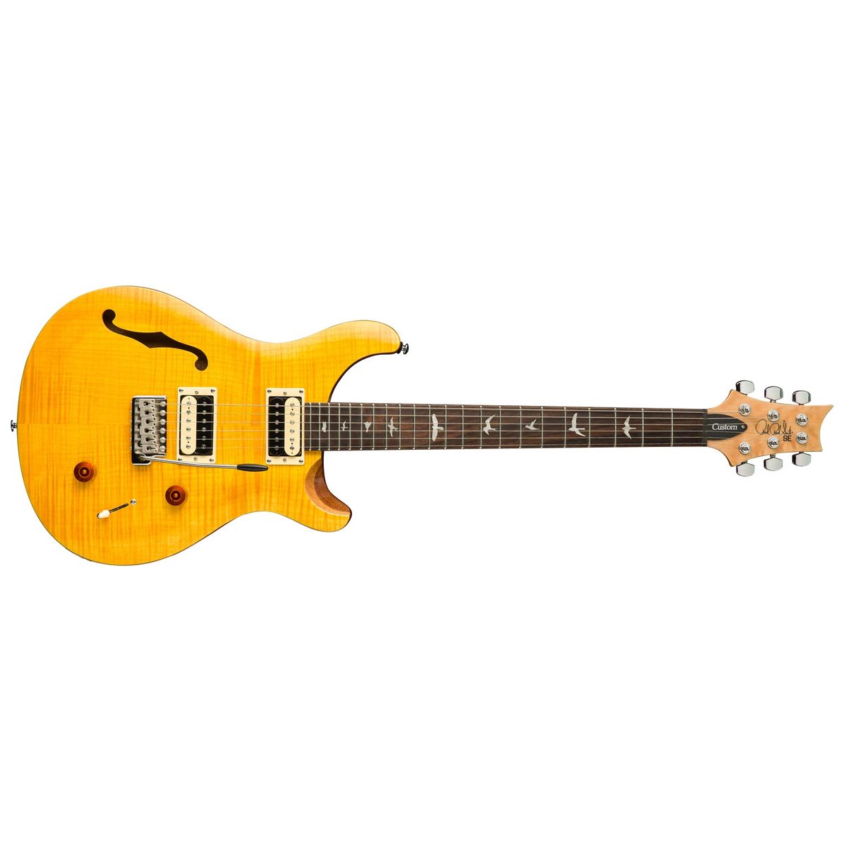 PRS SE Custom 22 Semi-Hollow El-guitar (Santana Yellow)