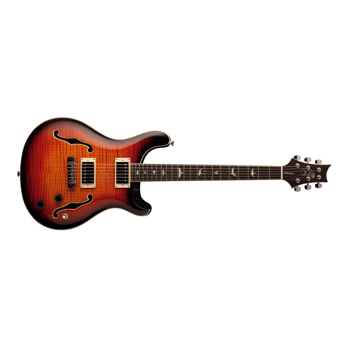 PRS SE Hollowbody II El-guitar (Tricolor Burst)