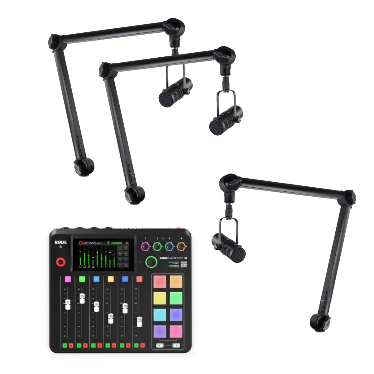 RØDE Rødecaster Pro II Podcast Pakke (3 Personer)