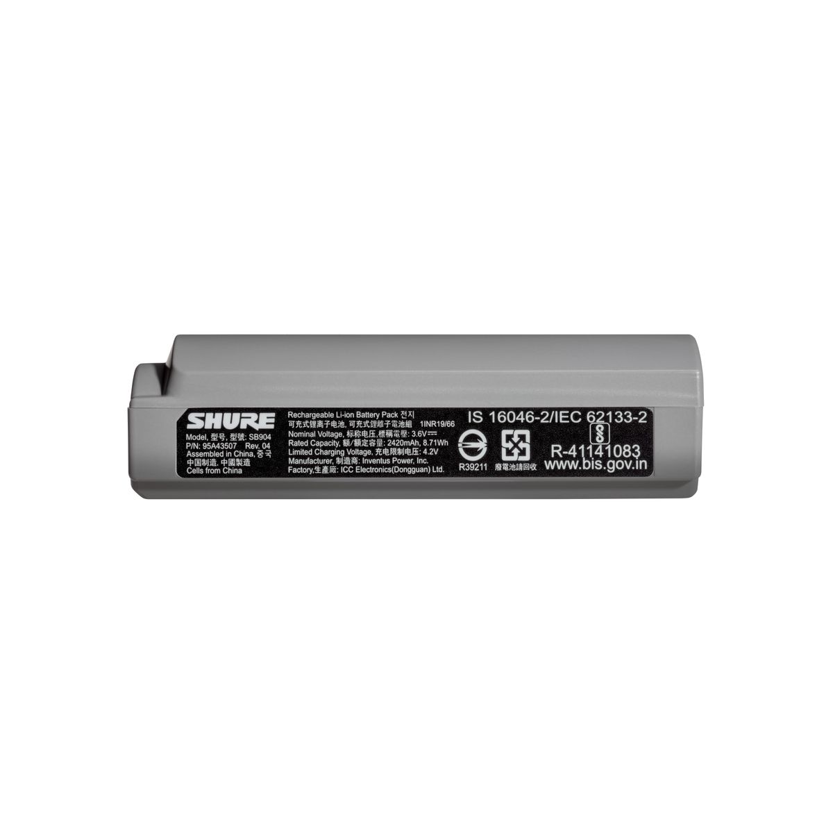 Shure SB904 Genopladeligt Batteri (GLXD+)