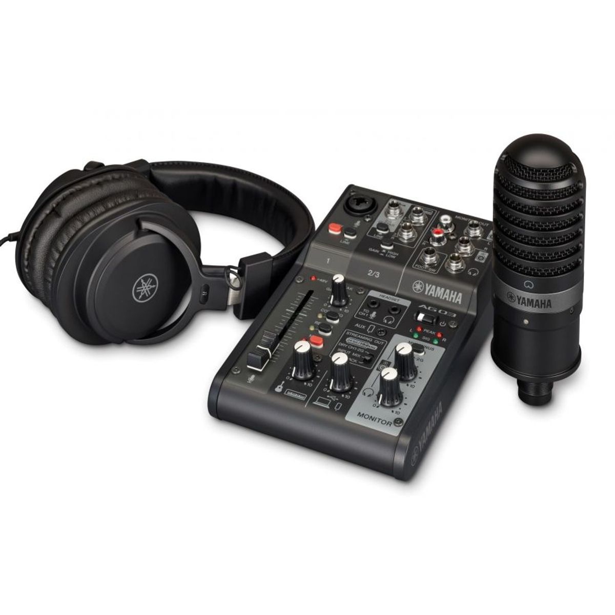 Yamaha AG03 MkII Live Streaming Bundle (Sort)