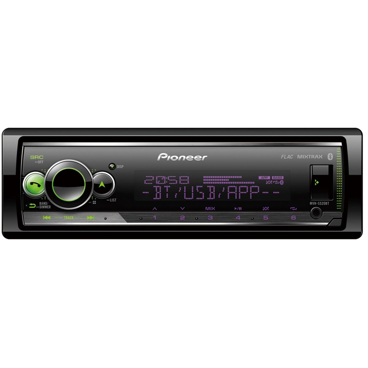 Pioneer MVH-S520BT Bilradio m. Bluetooth og USB