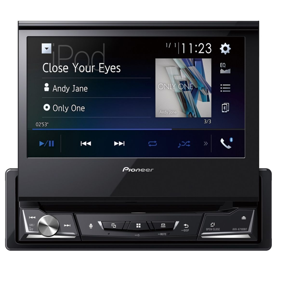 Pioneer AVH-A7100BT 1-DIN Bilstereo Multimediaafspiller