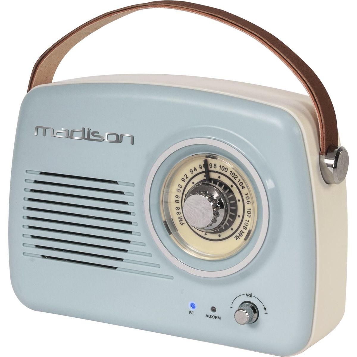 Madison Retro Radio m. Bluetooth (Lyseblå)