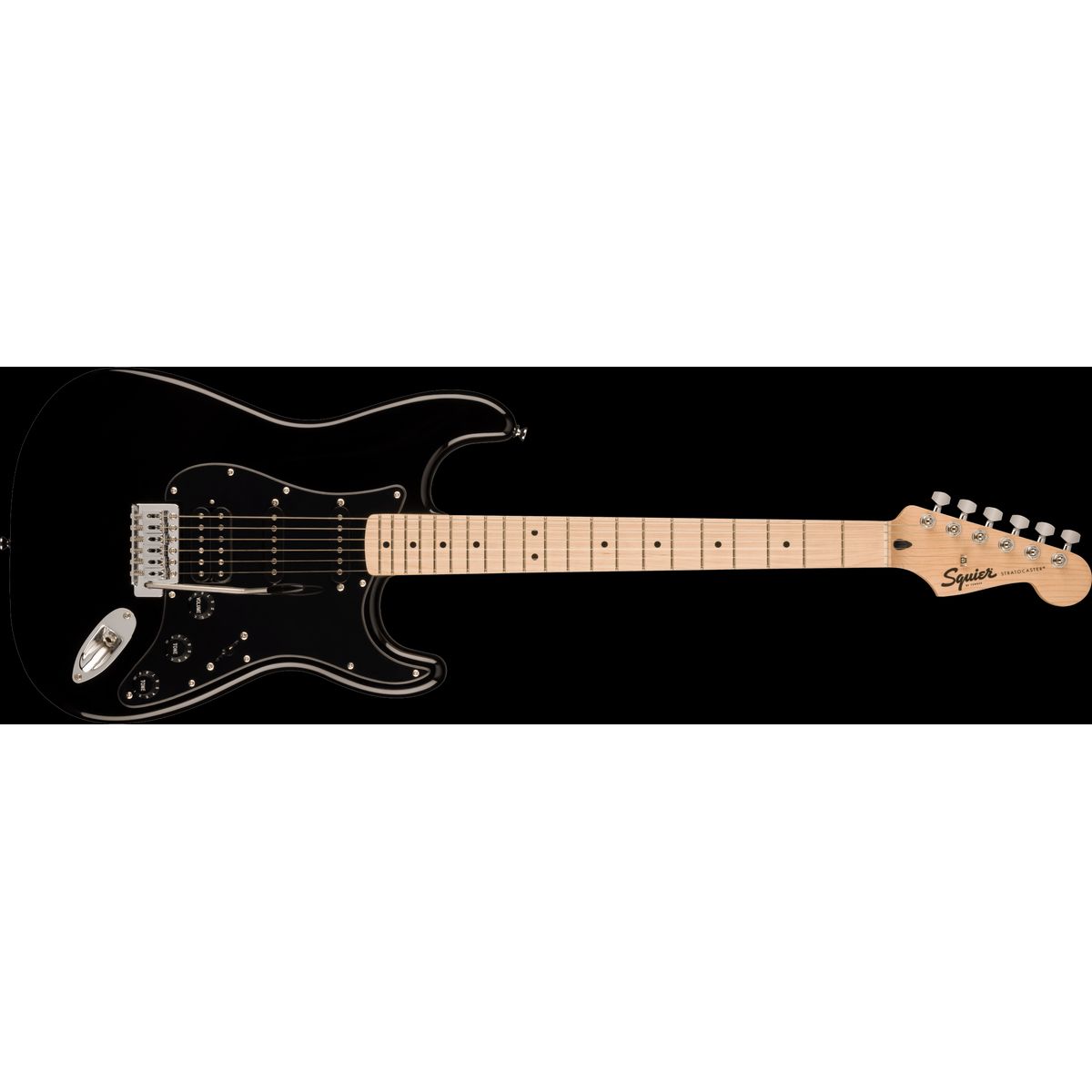 Fender Squier Sonic Stratocaster HSS El-guitar (Sort)