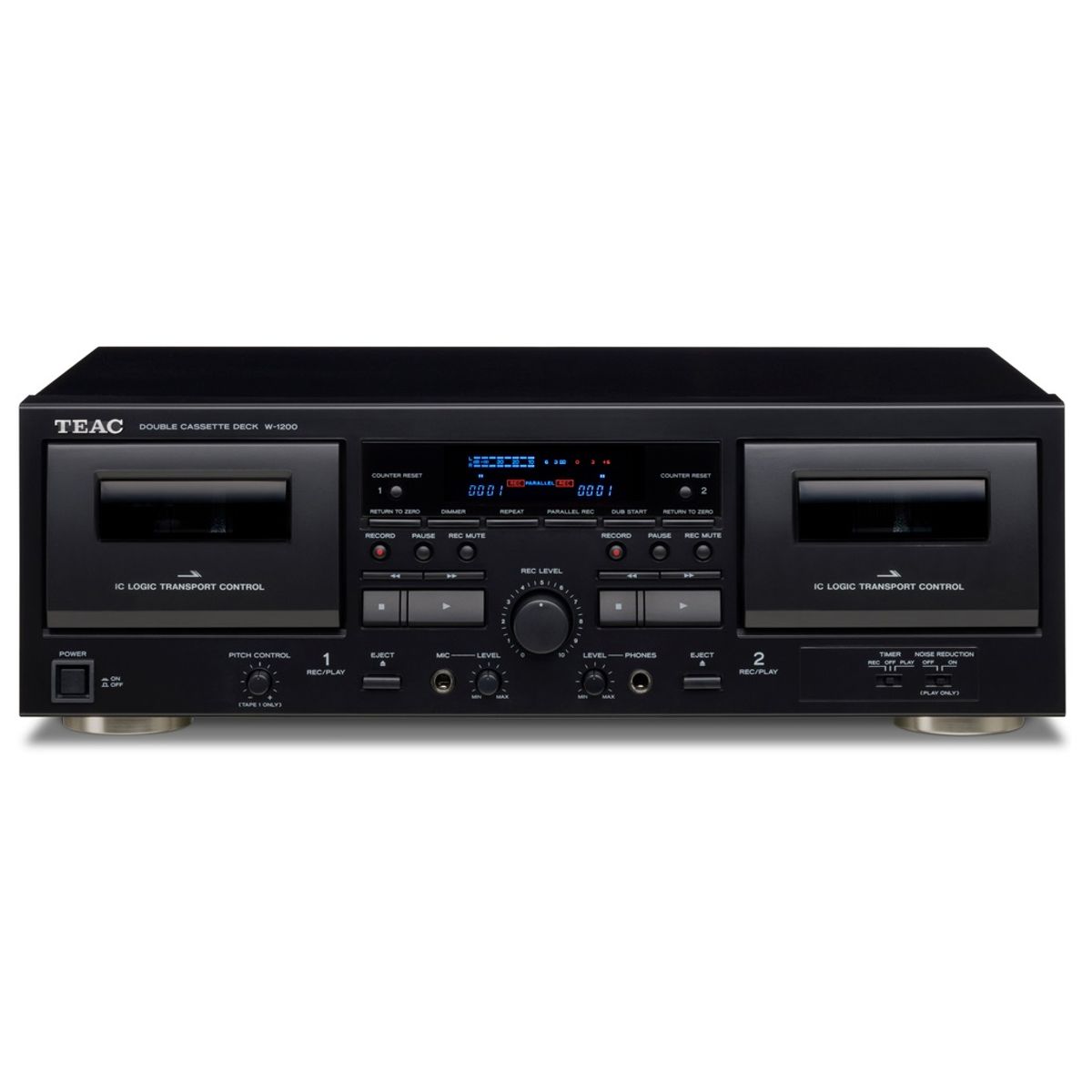 TEAC W-1200 Dobbelt Kassette Afspiller (Sort)