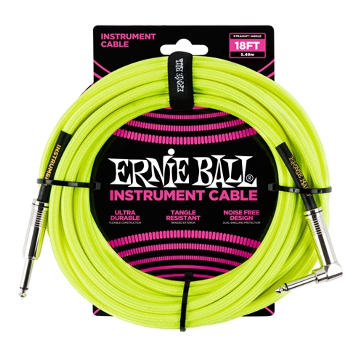 Ernie Ball 6085 Guitar Kabel (Gul, 5,4m)