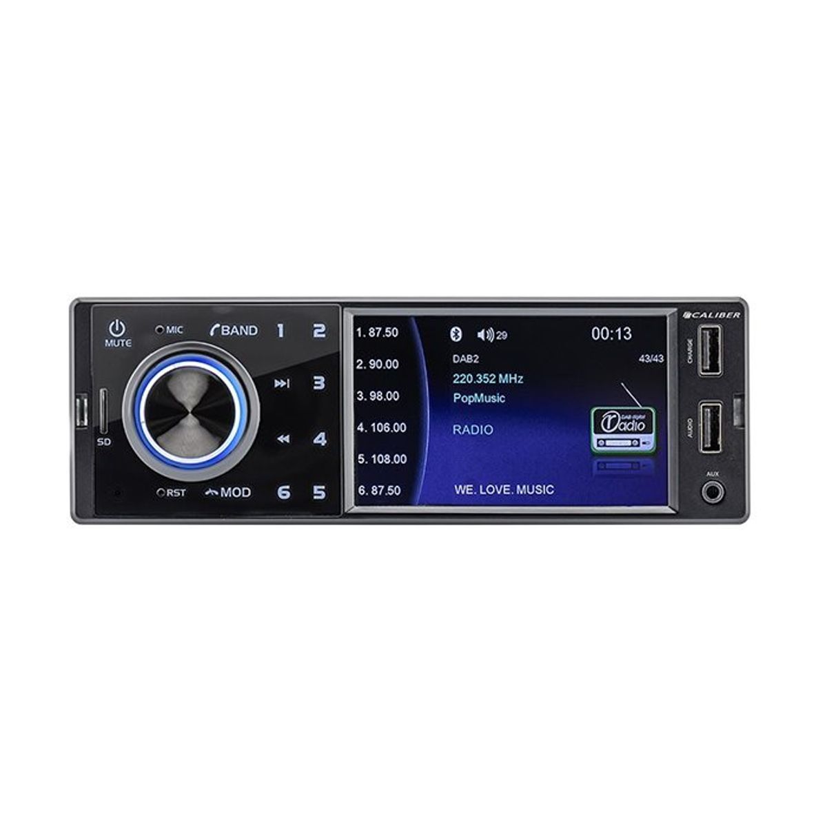 Caliber Radio m. DAB+, Bluetooth og USB (Sort)