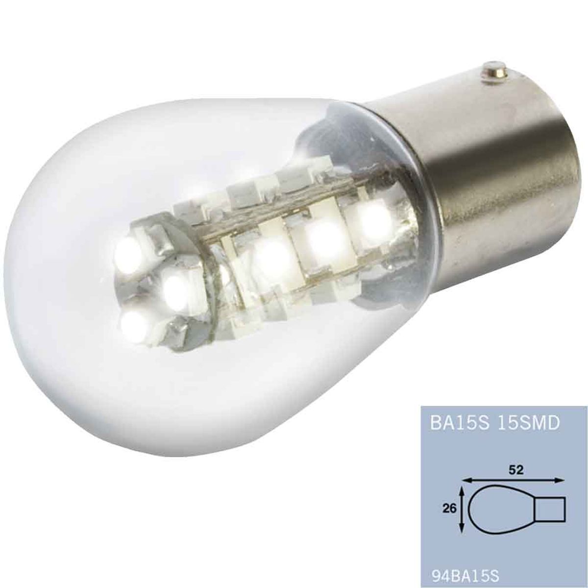 BA15 SMD Bulb single contact