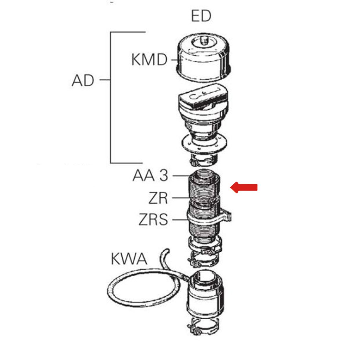 Truma udstødning AA3, Ø55 mm