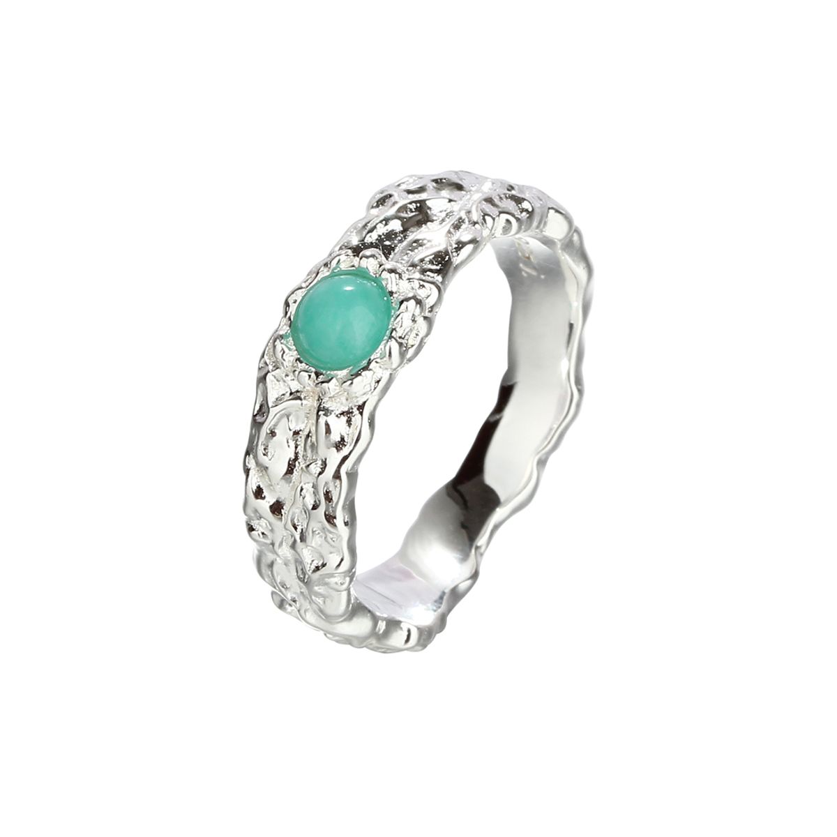 Ring | AMAZONIT MILA RING SILVER Str. 7/54