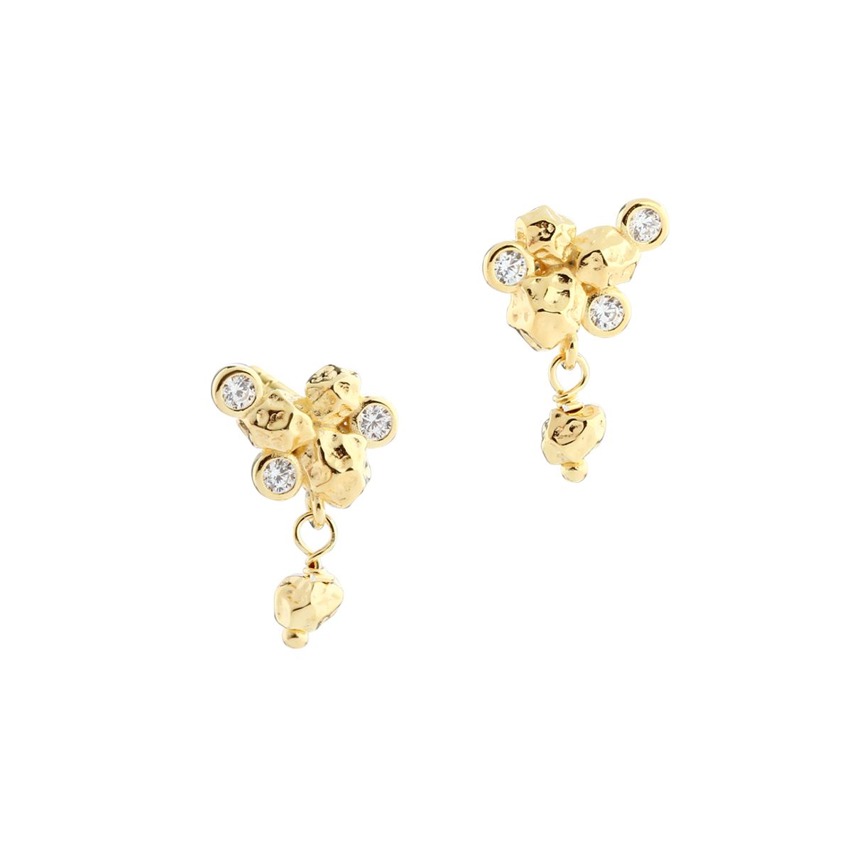 DARLING ROCK CLOUD EARSTUD | GOLDEN