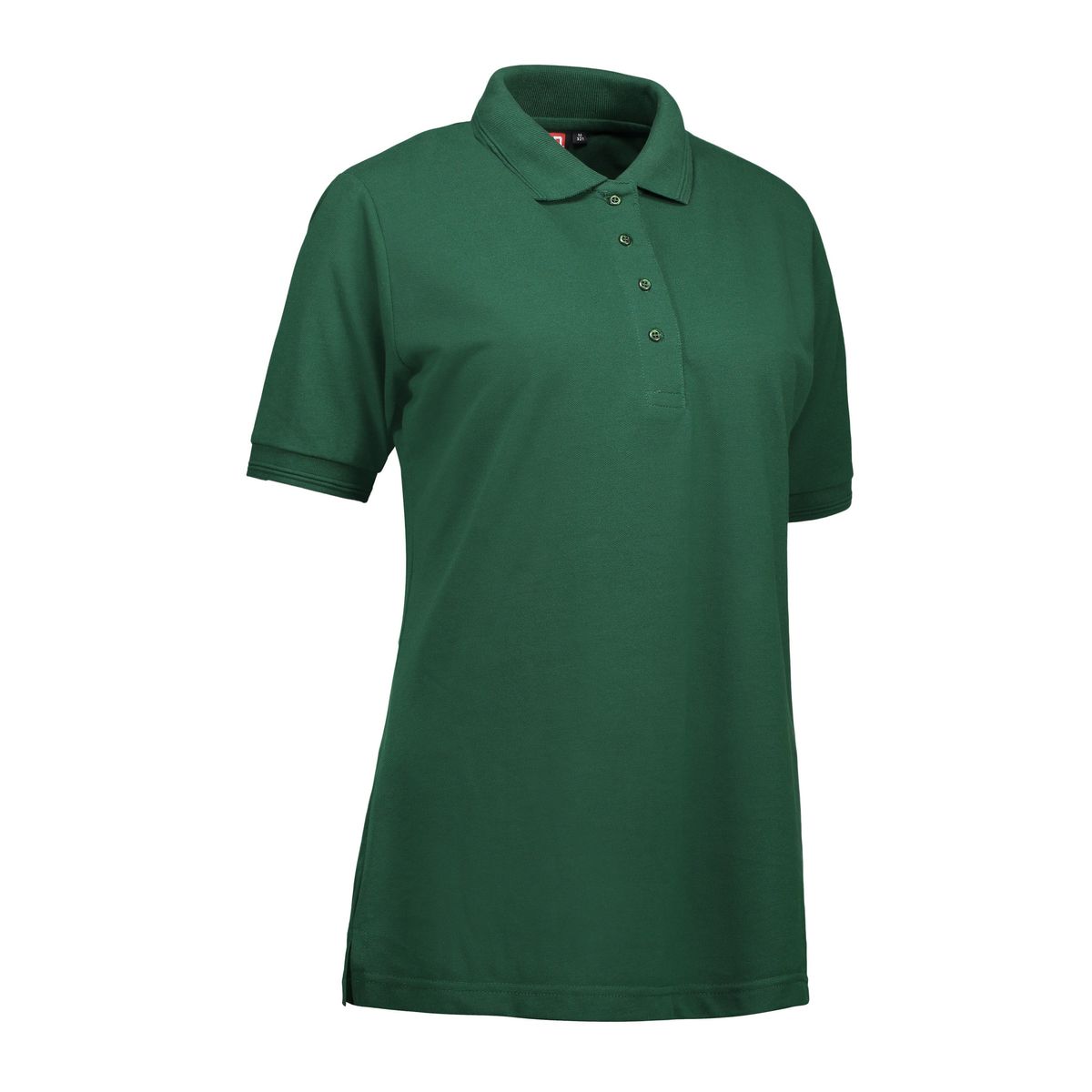 Slidstærk dame polo t-shirt i flaskegrøn - 3XL