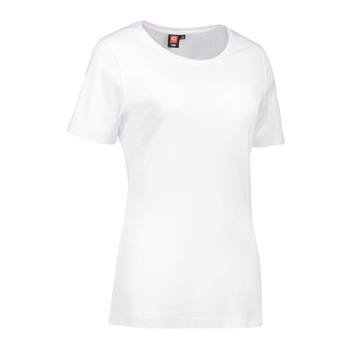 Dame t-shirt med rund hals i hvid - XL