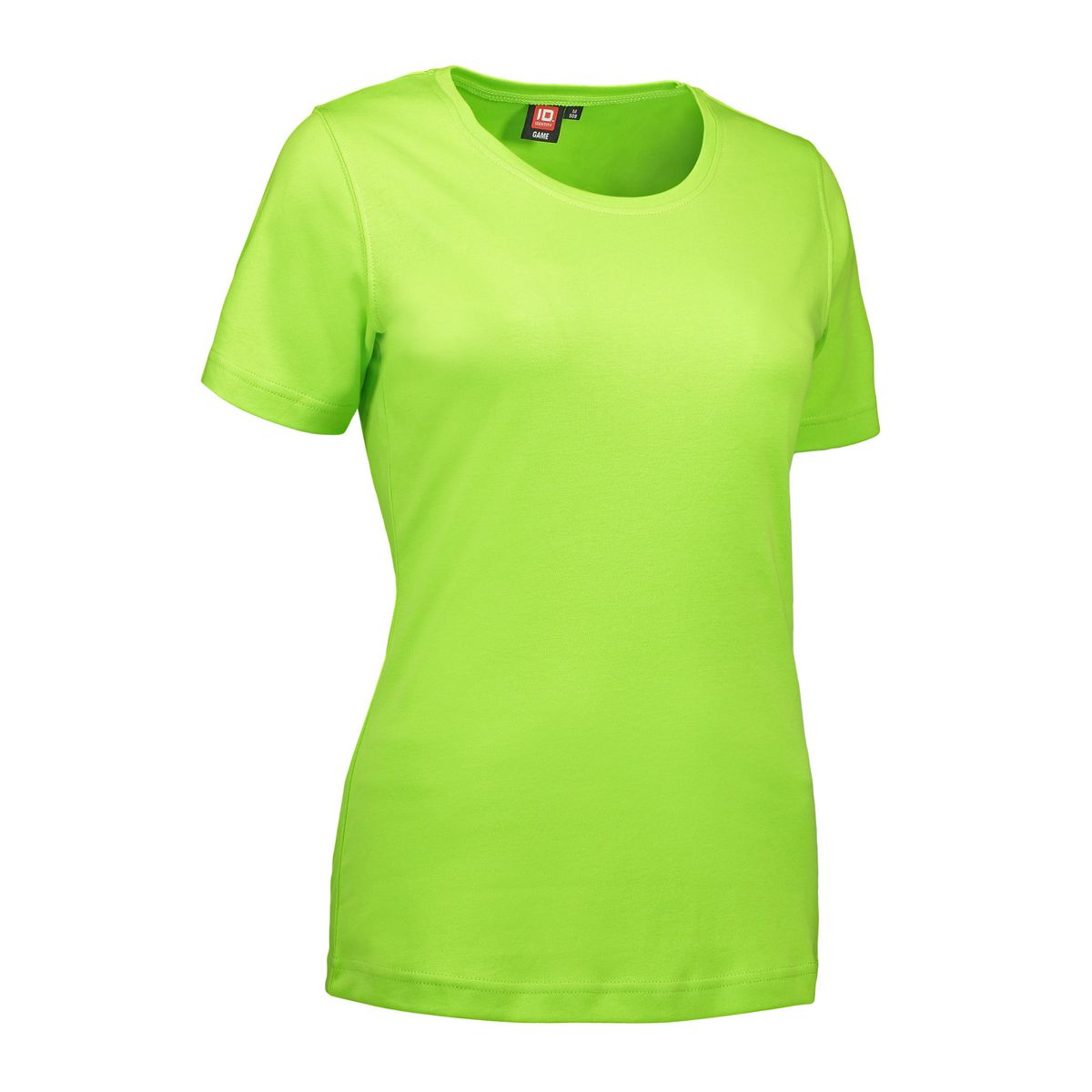 Lime farvet dame t-shirt med rund hals - 3XL