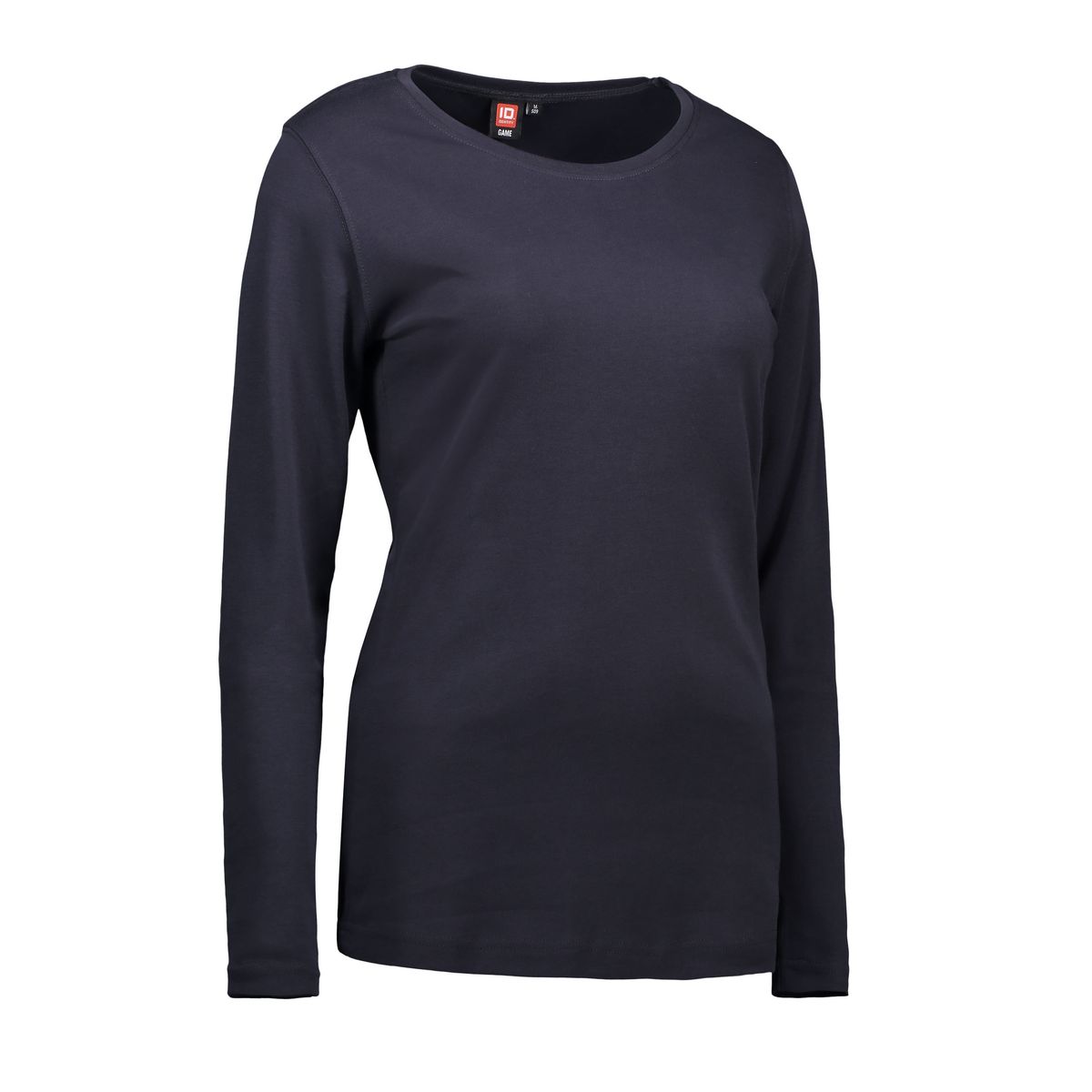 Langærmet dame t-shirt i navy - XL