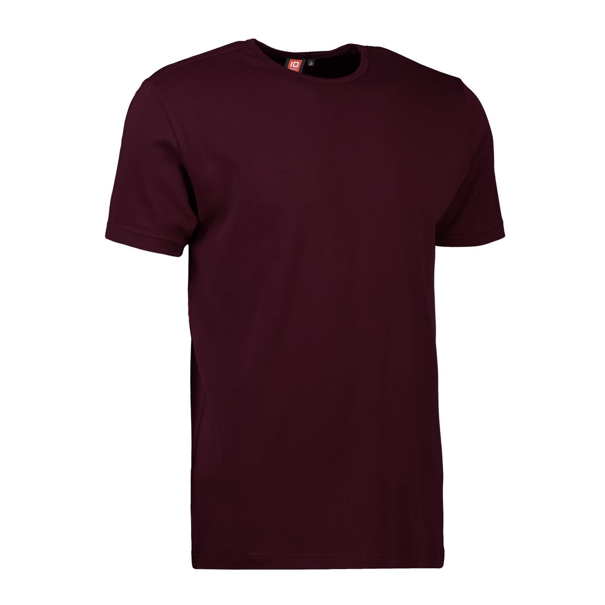 Mørk bordeaux t-shirt med rund hals til mænd - 3XL