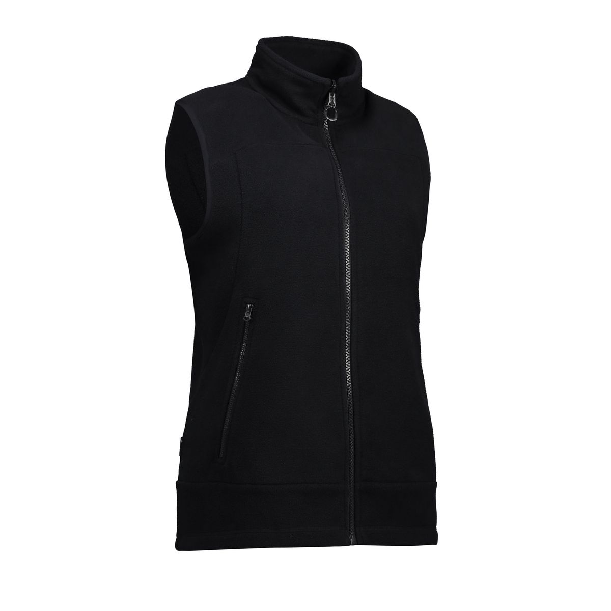 Blød dame fleece vest i sort - L