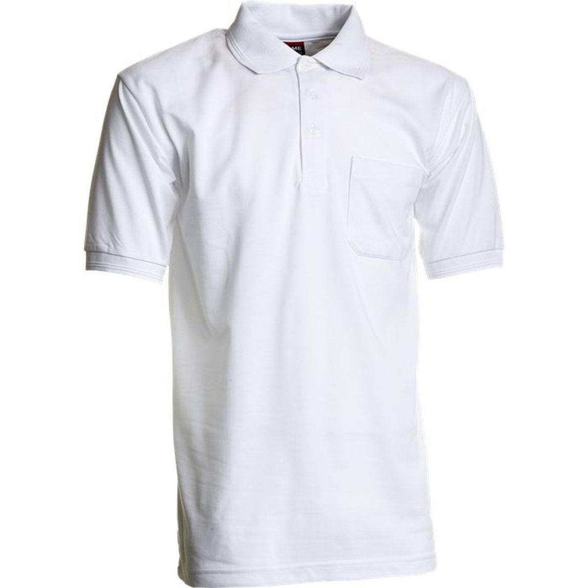 Nybo Hvid Herre Basic Polo T-shirt, Brystlomme, Slidstærk - 5XL