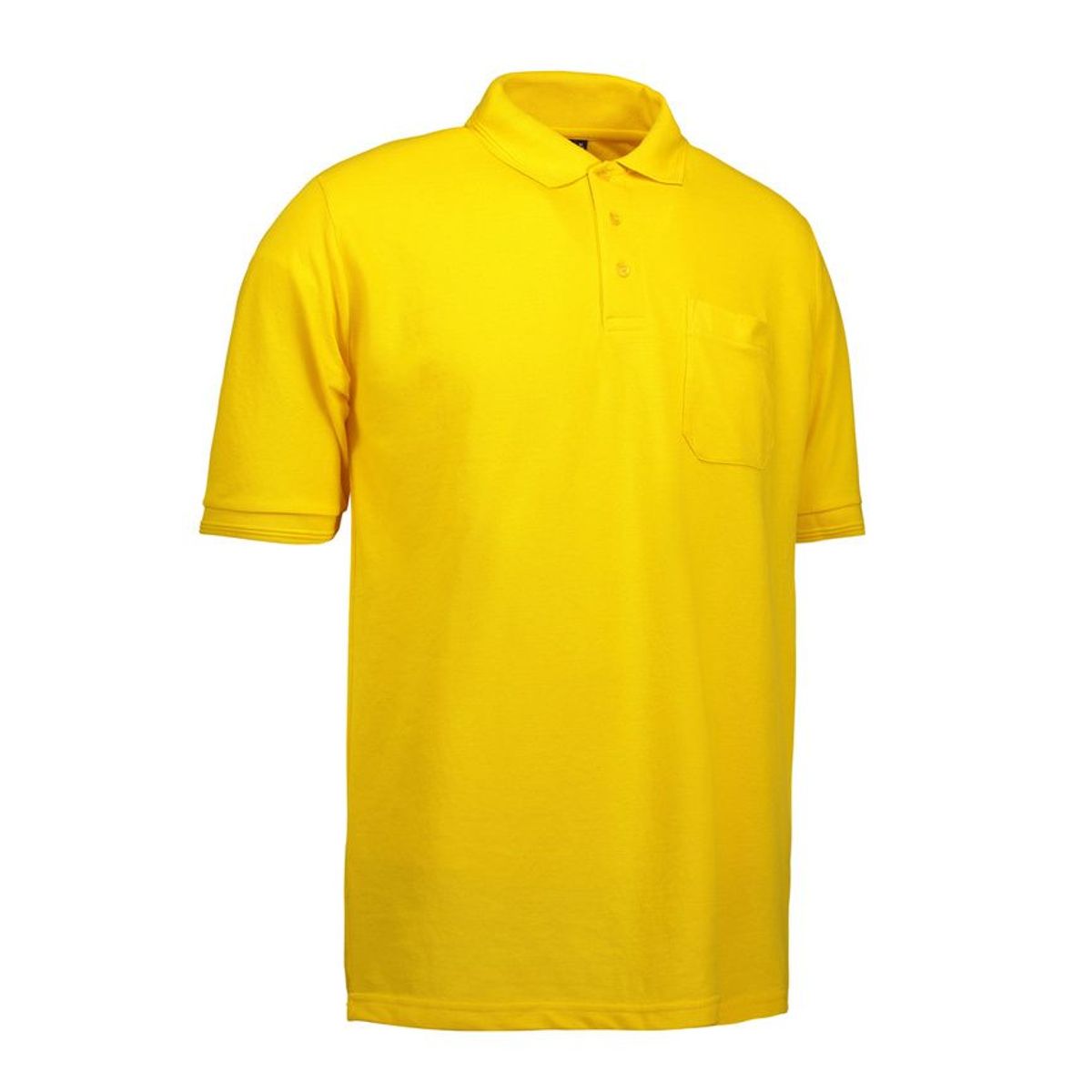 Nybo Gul Herre Basic Polo T-shirt, Slidstærk, Brystlomme - XL